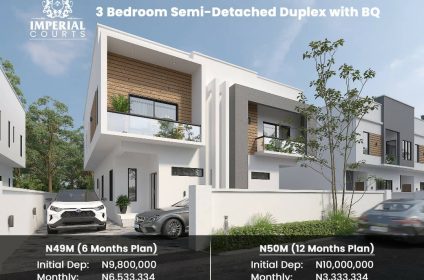 IMPERIAL COURT ABIJO GRA affordable, luxurious and secured 4 bedroom semi detached duplex in abijo gra ajah lekki - Hamborg Properties