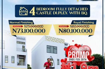 De Castle Orchid 4 bedroom fully detached Duplex and apartments in Orchid Chevron Lekki Lagos
